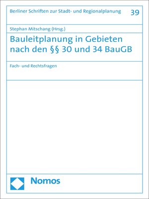 cover image of Bauleitplanung in Gebieten nach den §§ 30 und 34 BauGB